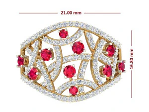cocktail ring for ladies 3D Model