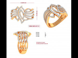 cocktail ring for ladies Model do druku 3D
