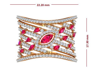 cocktail ring for ladies 3D-printmodel
