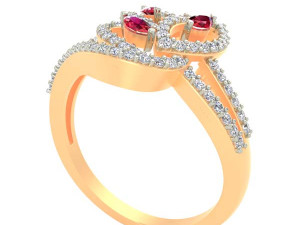 cocktail ring for ladies Model Cetak 3D