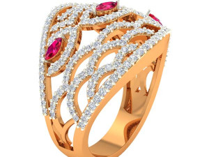cocktail ring for ladies Modello di stampa 3D