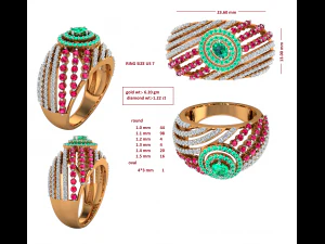 cocktail ring for ladies 3D Print Model