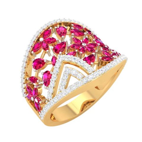 cocktail ring for ladies 3D Baskı Modeli .c4d .max .obj .3ds .fbx .stl .blend 