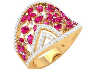 cocktail ring for ladies 3D 打印模型