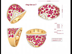 cocktail ring for ladies 3D Baskı Modeli