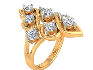 bayanlar için kokteyl yüzüğü 3D Baskı Modeli