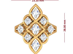 cocktail ring for ladies Modèles 3D en vedette