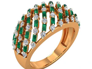 女性用カクテルリング 3Dプリントモデル