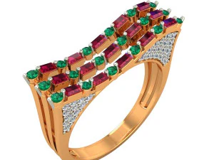 女性用カクテルリング 3Dプリントモデル