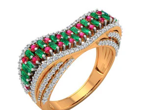 bague de cocktail pour dames Modèles 3D en vedette