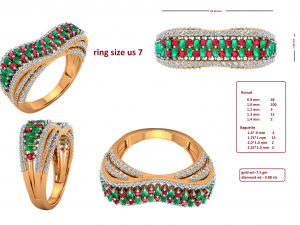 cocktail ring for ladies Modèles 3D en vedette
