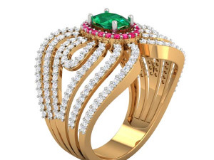 cocktail ring for ladies 3Dプリントモデル