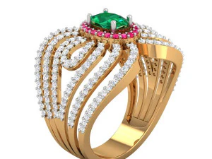 anel de coquetel para mulheres Modelo de Impressão 3D