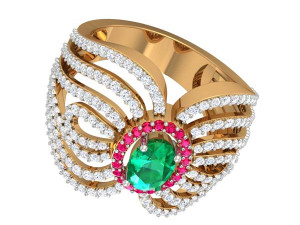 cocktail ring for ladies Modèles 3D en vedette