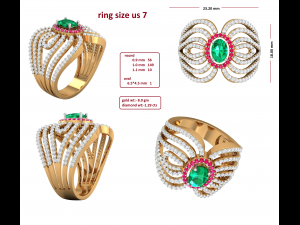 cocktail ring for ladies Modèles 3D en vedette