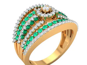 pierścionek koktajlowy dla pań Model do druku 3D