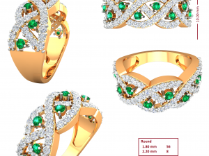 cocktail ring for ladies Modelo de Impressão 3D