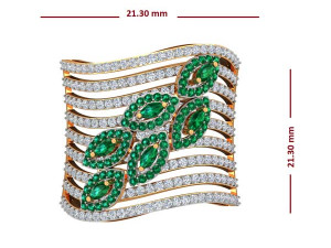 cocktail ring for ladies Modello di stampa 3D