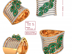 cocktail ring for ladies Modello di stampa 3D