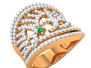 cocktail ring for ladies Modello di stampa 3D