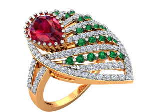 cocktail ring for ladies Model Cetak 3D