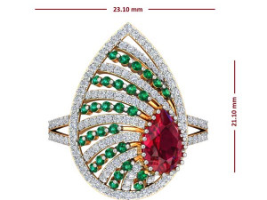 cocktail ring for ladies 3D Print Model