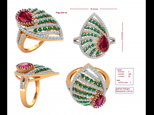 cocktail ring for ladies 3D Print Model