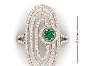 cocktail ring for ladies 3D Baskı Modeli