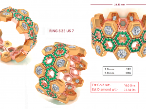 cocktail ring for ladies Modello di stampa 3D