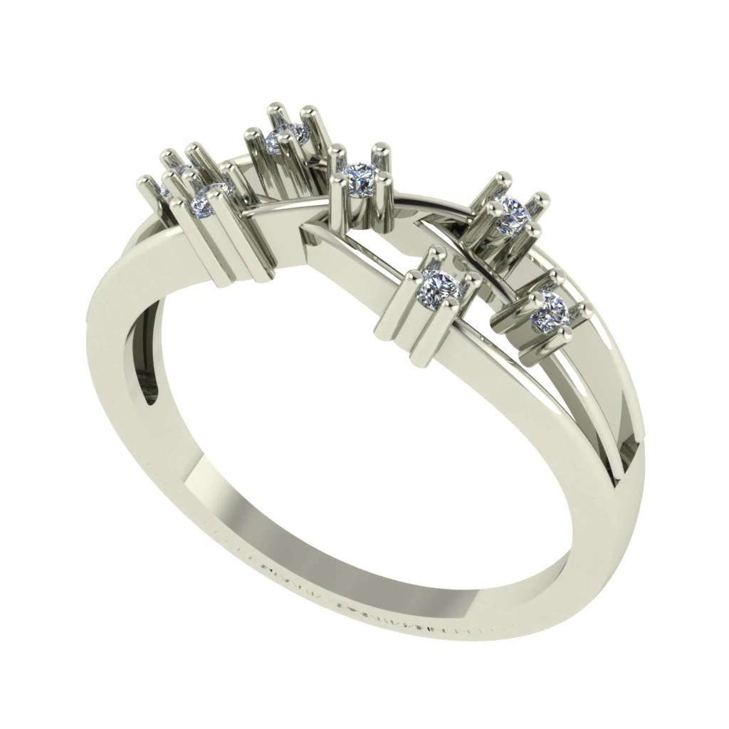 diamond ring for ladies 3D Print Model .c4d .max .obj .3ds .fbx .stl .blend
