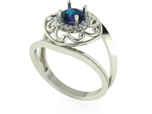 diamond ring for ladies Modello di stampa 3D
