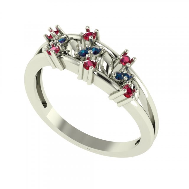 diamond ring for ladies 3D Print Model .c4d .max .obj .3ds .fbx .stl .blend 