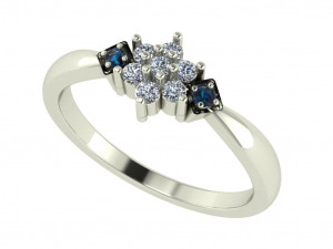 diamond ring for ladies Model Cetak 3D