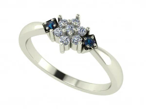 кільце з діамантом для жінок 3D Принт Модель