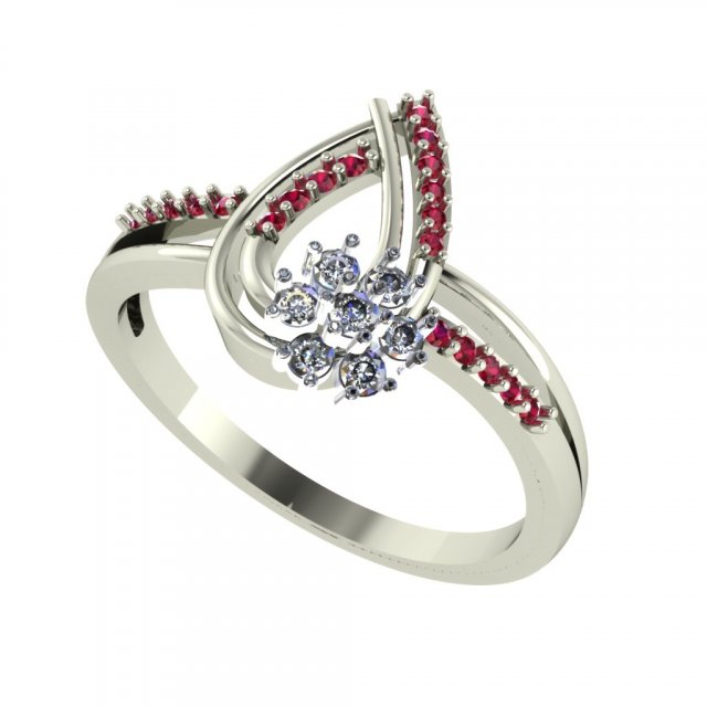 diamond ring for ladies Modelo de Impressão 3D .c4d .max .obj .3ds .fbx .stl .blend 