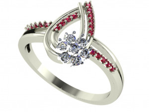diamond ring for ladies Modelo de Impressão 3D