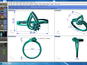 diamond ring for ladies Modelo de Impressão 3D