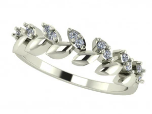 महिलाओं के लिए हीरे की अंगूठी 3D प्रिंट मॉडल