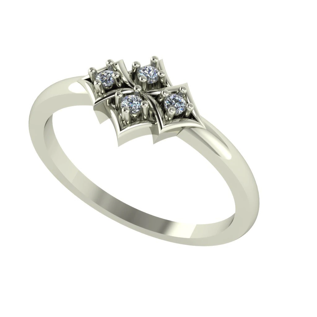 diamond ring for ladies 3D Print Model .c4d .max .obj .3ds .fbx .stl .blend
