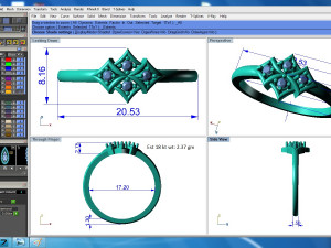 diamond ring for ladies Modelo de Impressão 3D