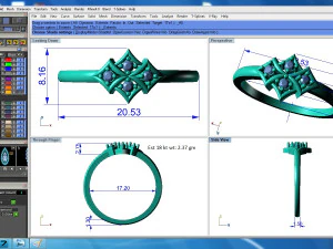 diamond ring for ladies 3D Print Model