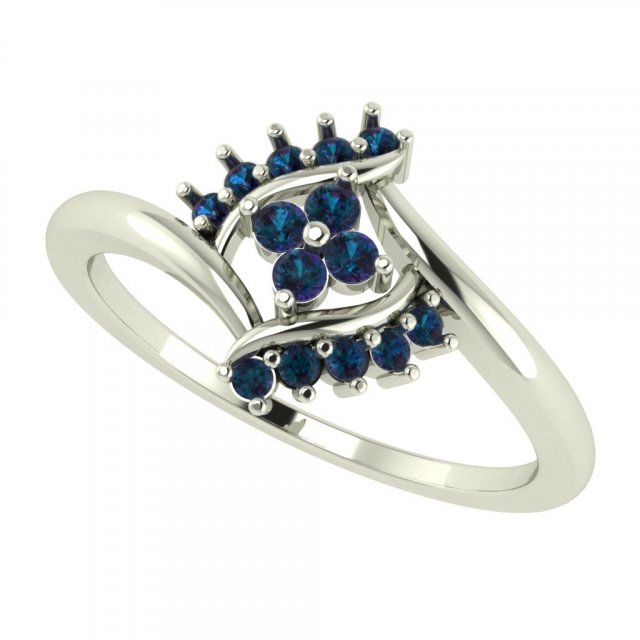 diamond ring for ladies 3D 프린트 모델 .c4d .max .obj .3ds .fbx .stl .blend 