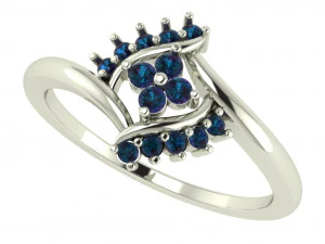 pierścionek z brylantem dla pań Model do druku 3D