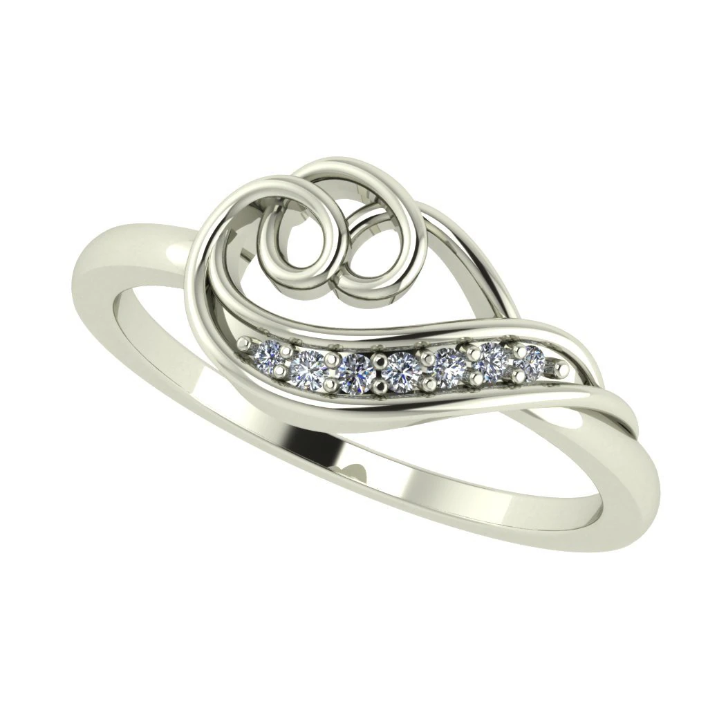 diamond ring for ladies 3D Print Model .c4d .max .obj .3ds .fbx .stl .blend 
