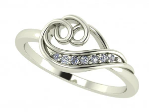 Diamantring f&uuml;r Damen 3D Druckmodell