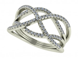 diamond ring for ladies Model do druku 3D