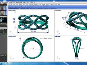 cincin berlian untuk wanita Model Cetak 3D