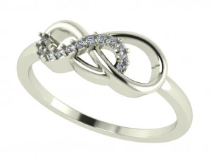 кільце з діамантом для жінок 3D Принт Модель