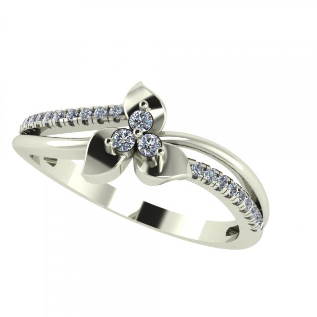 diamond ring for ladies 3D Baskı Modeli .c4d .max .obj .3ds .fbx .stl .blend 