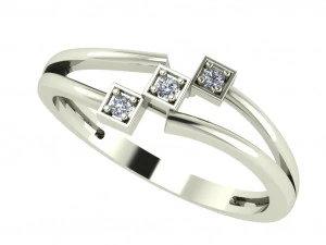 кільце з діамантом для жінок 3D Принт Модель